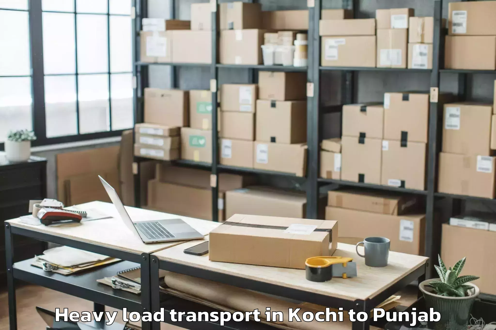 Book Kochi to Begowal Heavy Load Transport Online